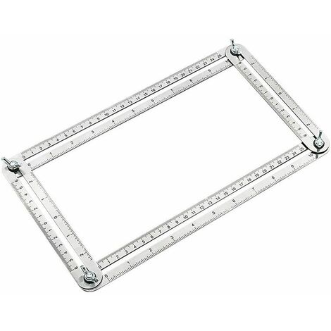 Angle Règle de mesure , Outil de mesure d'angle , Règle multi angle , règle pliante à double échelle en alliage d'aluminium à quatre pliages règle outil de mesure d'angle