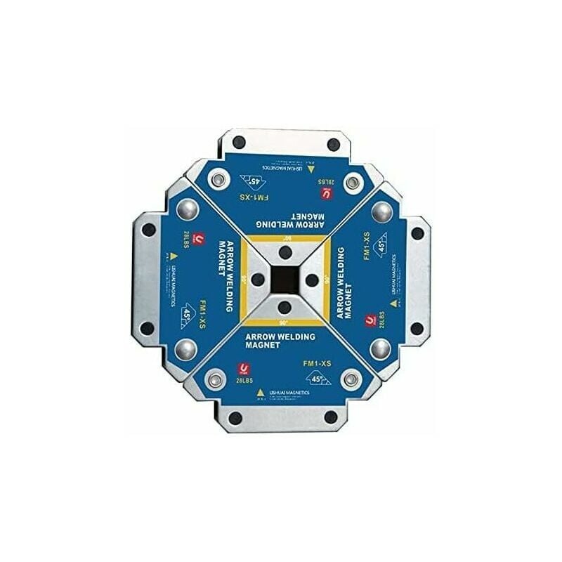 Angle Soldering Magnet, 4 pcs Welding Magnet Holding Force 13kg Welding Supporting Square Magnetic Positioner 45Ḟ90Ḟ135Ḟ Multi-Angle Auxiliary