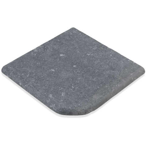 Angle Sortant pour margelles Pierre Naturelle Sinai - 30x30x3 cm - Bord rond - Gris