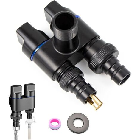 Angle Valve 1/2 x 3/4 Inch - Shower Valve Switch, Double Control Valve Shower Head and Shower Head Shower Arm Inverter for Bathroom, Toilet, Washbasin, Faucet