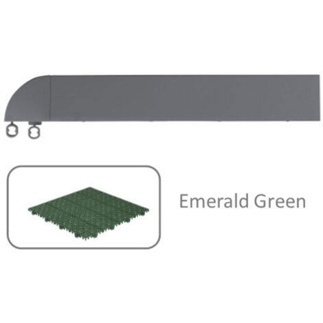 Angle vert émeraude pour dalle épaisseur 12 mm Angle clipsable facile dimensions 35,5 x 5,5 cm Angle à usage intensif idéal pour balcon