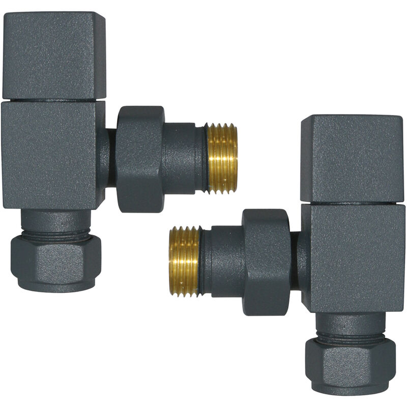 Image of Angled Anthracite Manual Valves 15mm Pair&hellip;