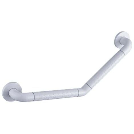 Angled grab bar for fastening, stainless steel white, L.40 cm MUMU