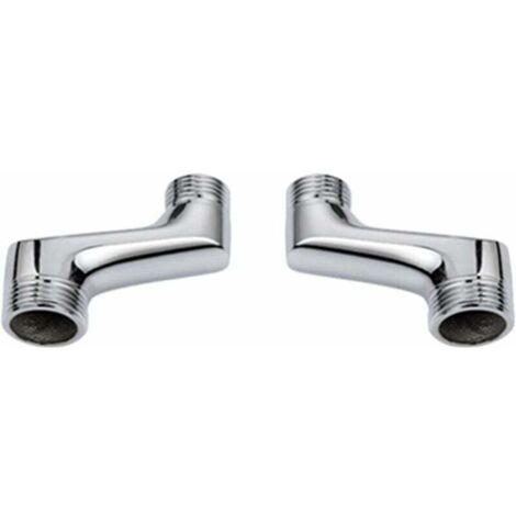 Angled Shower Fitting, Brass Elbow Reducer Fitting, Adjustable Swivel Arm, Angled Wall Fitting, 1/2" to 3/4" Offset Fitting, Chrome