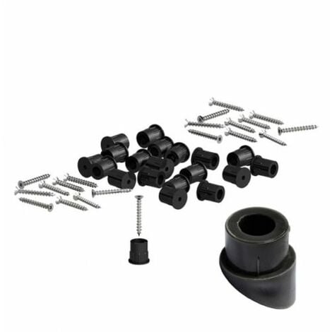 Angled Stair Connectors & Screws for Classic Black Aluminium Decking Spindles (20 Pack)