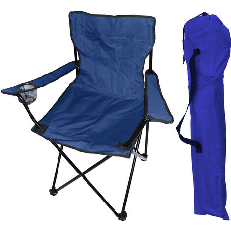 Anglersessel mit Getränkehalter Blau-MPO2431