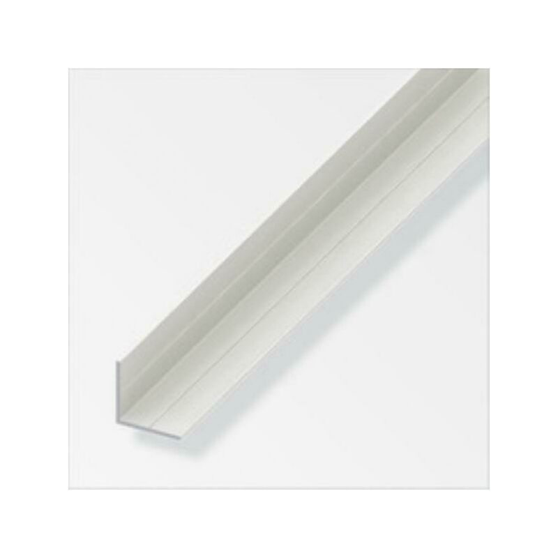 Image of 2,5mt di profilo angolare in plastica colore bianco con scanalature 21630 - Alfer Aluminium Gmbh
