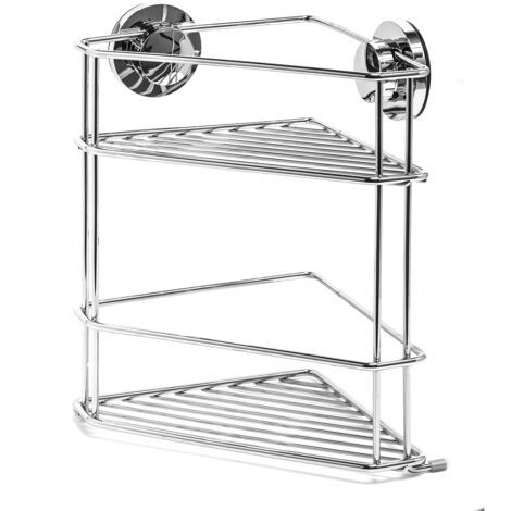 Angolare portaoggetti doccia mensola doppia mod. New Chrome 2.0
