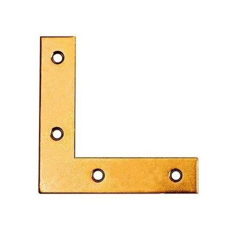 Angoli ottonati Masidef di rinforzo in acciaio zincato giallo 40x40 mm 1 pezzo sfuso