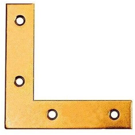 Angoli ottonati Masidef di rinforzo in acciaio zincato giallo 60x60 mm 1 pezzo sfuso