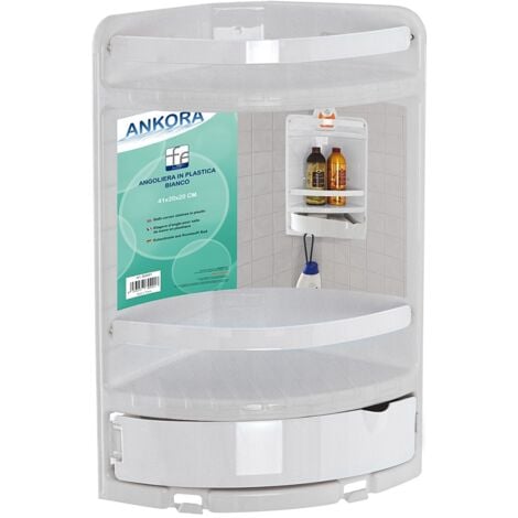Angoliera bagno doccia bianco 20x27x41 cm 902001 feridras