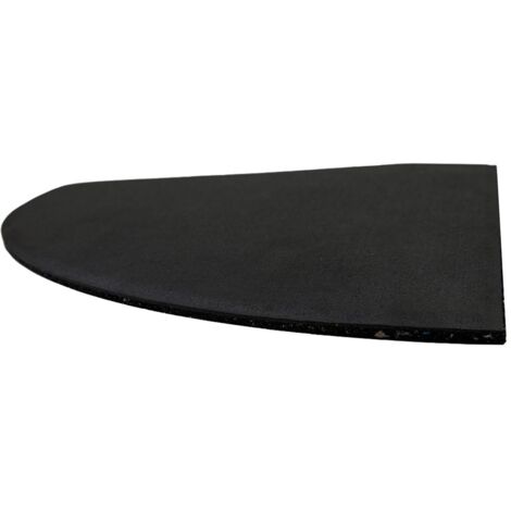 Angolo bordo gomma pavimento sportivo 'Pure Black' - 25x25 cm - 20 mm - Nero