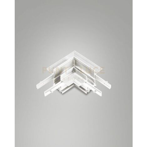 ANGOLO GIUNTO MECCANICO PER BINARIO TRACK 48V INCASSO BIANCO H5,4CM