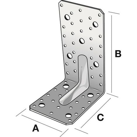 SIMPSON STRONG TIE Angolo grande rinforzato SIMPSON - A95xB170xC113 - spessore 3 mm - E20/3