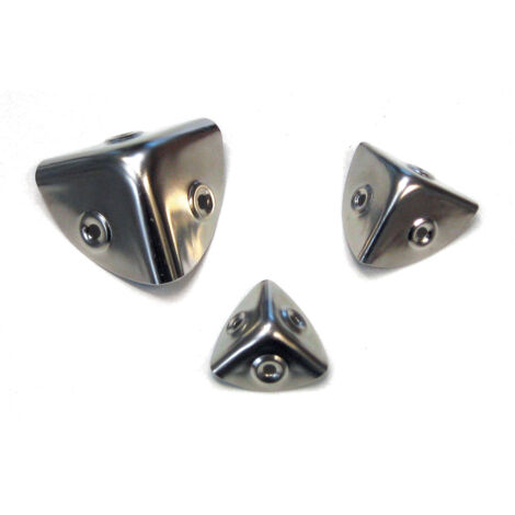 ANGOLO PER BAULI E CASSE ACCIAIO NICHELATO 30 MM- 50,0 pz