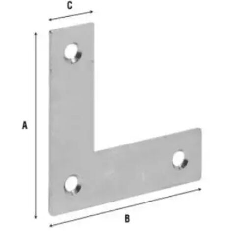 ANGOLO RINFORZO LEGGERO ART.155 ACCIAIO ZINCATO A=40 B=40 C=15 SP.1,5(3fori)