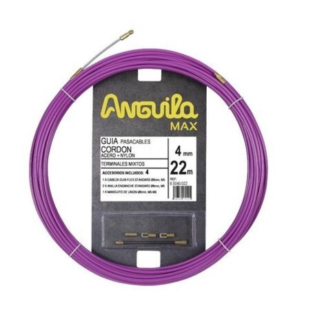 ANGUILA 65040022 Pasacables ANGUILA MAX 4mm acero / nylon 22m lila