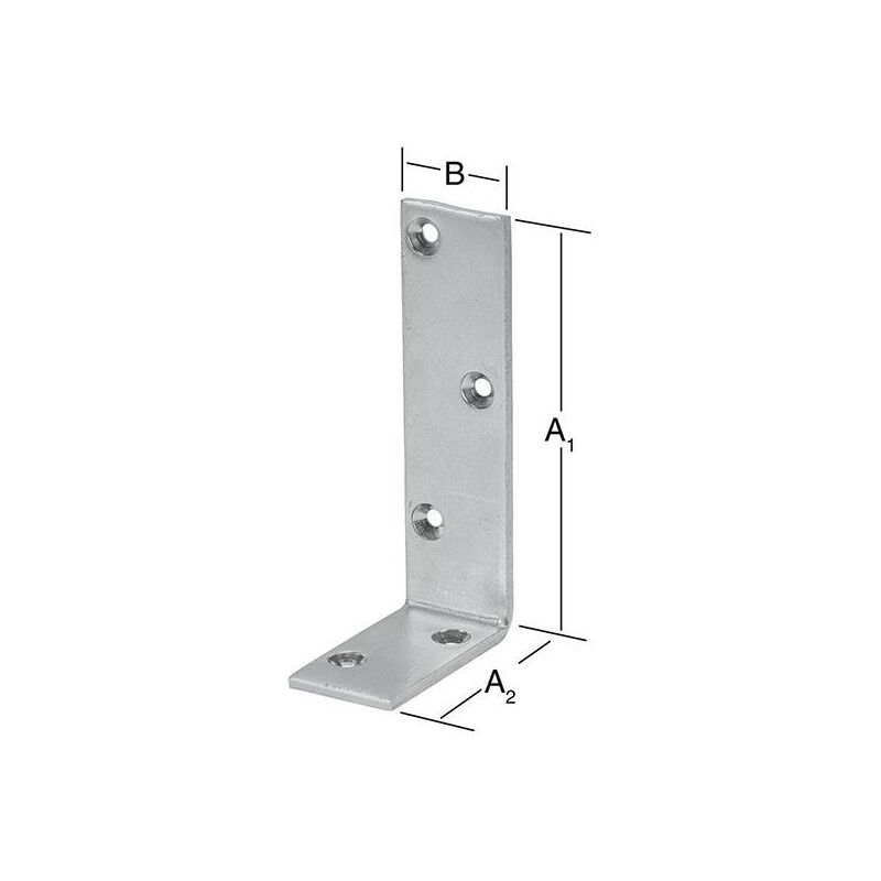 

Ángulo L.100x50mm An.40mm S.5mm STA azul crudo galvanizado VORMANN (Por 10)