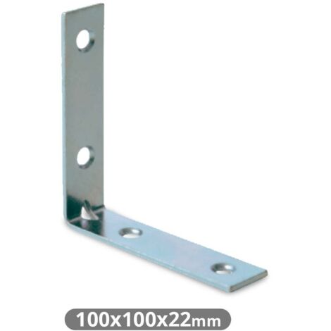 Angulo recto de refuerzo 100x100x22mm zincado GSC 003802719