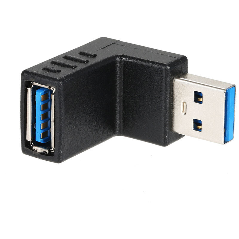 

angulo recto USB3.0 AM a AF L Adaptador convertidor en forma de USB 3.0 A macho a hembra angulo de 90 grados Plug Up