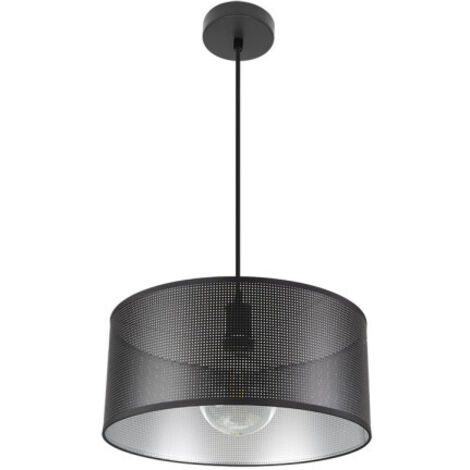 Anhänger anastasia 1xe27 schwarz/schwarz-silber regx40x40 cm
