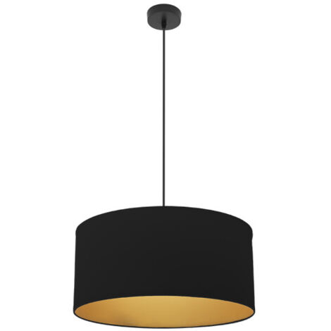 Anhänger anuska 1xe27 schwarz/schwarz-gold regx50x50 cm
