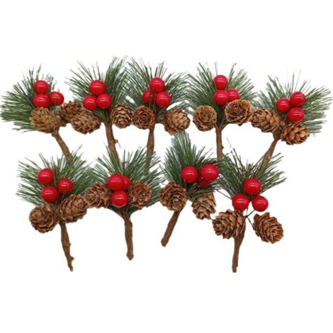 Anhänger aus roten Beeren – Weihnachtsdekoration – DIY-Ideen mit Tannenzweigen – Ping An Fruit Wrap – Geschenkbox-Accessoires