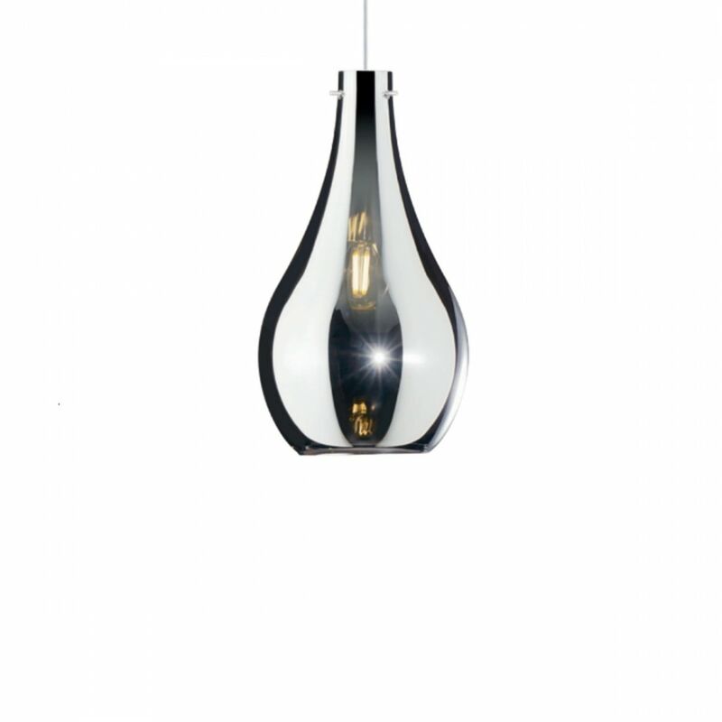 Top-light - Top light drop 1134cr sm e14 led glas pendelleuchte moderne deckenleuchte, glas chrom