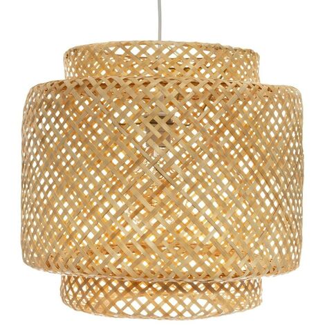 Anhängerlampe mit natürlichen Themen in Bambus d.40cm