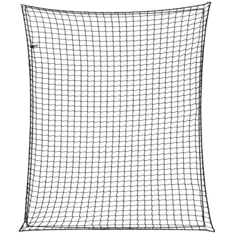 Anhängernetz mit Gummiseil Schwarz 3,5x3 m PP vidaXL