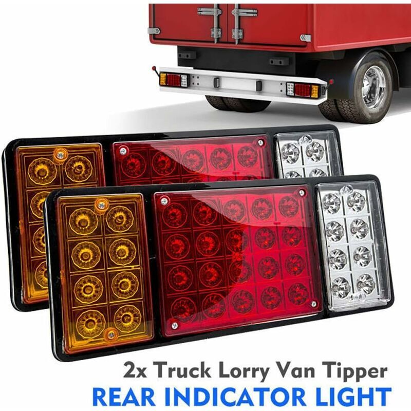 Image of Tonchean - Anhängerleuchten und Reflektoren, 2er-Pack 36 led 12V Autorücklichter