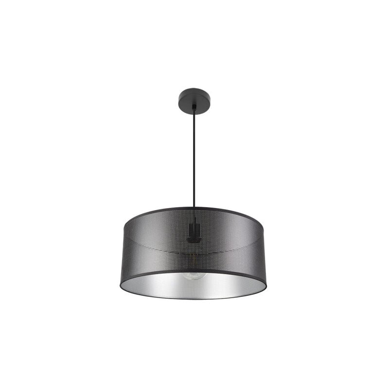 Fabrilamp - Anastasia Anhänger 1xe27 Schwarz/Schwarz-Silber Regx50x50 Cm