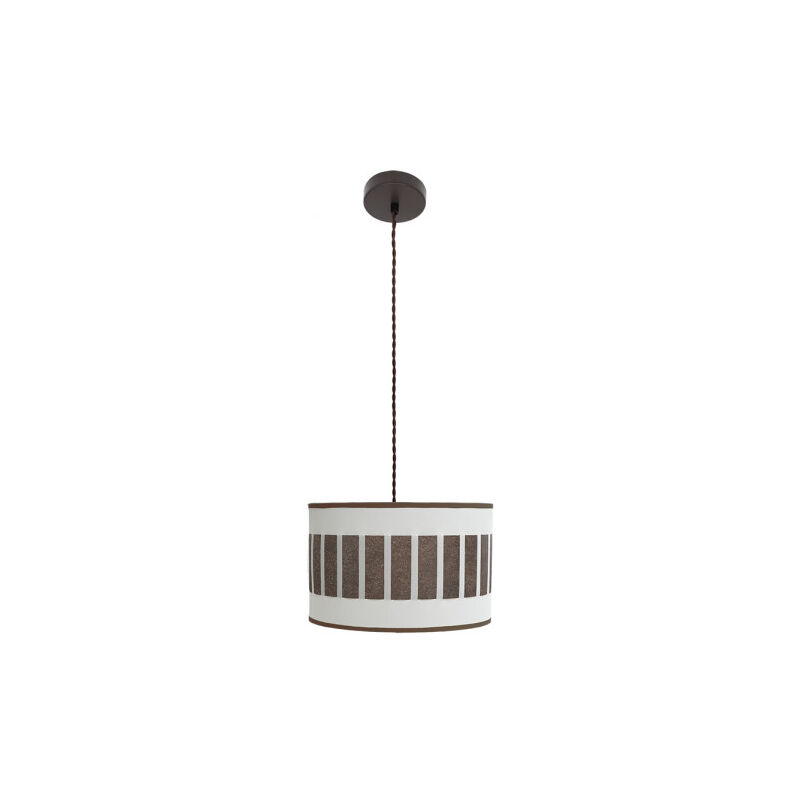 FABRILAMP Hängeleuchte Ivanna 1xe27 Braun/Weiß-Oxid Regx30x30 Cm