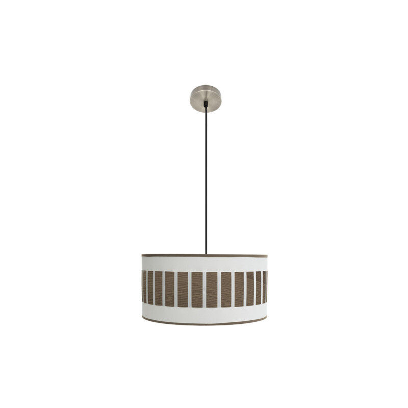 ivanna hängelampe 1xe27 leder/weiss-dunkles holz regx40x40 cm