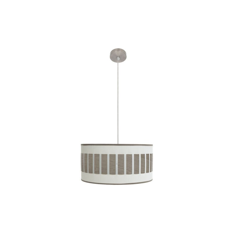 Hängeleuchte Ivanna 1xe27 Nickel/Weiß-Holz Grau Regx40x40 Cm - Fabrilamp