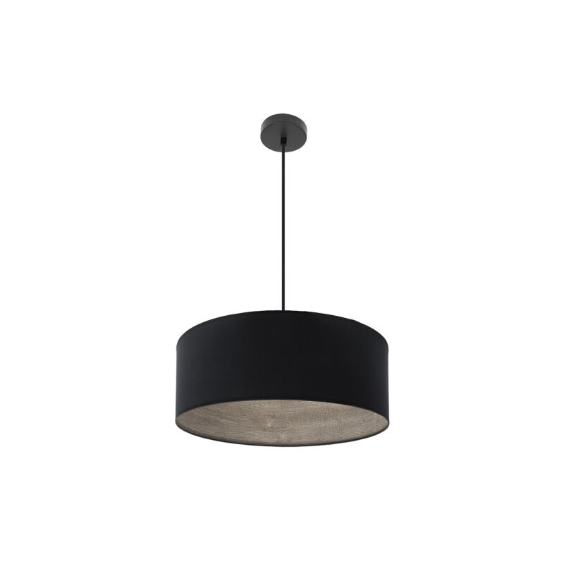 Fabrilamp - Tania Pendelleuchte 1xe27 schwarz/schwarz-holzgrau regx50x50 cm