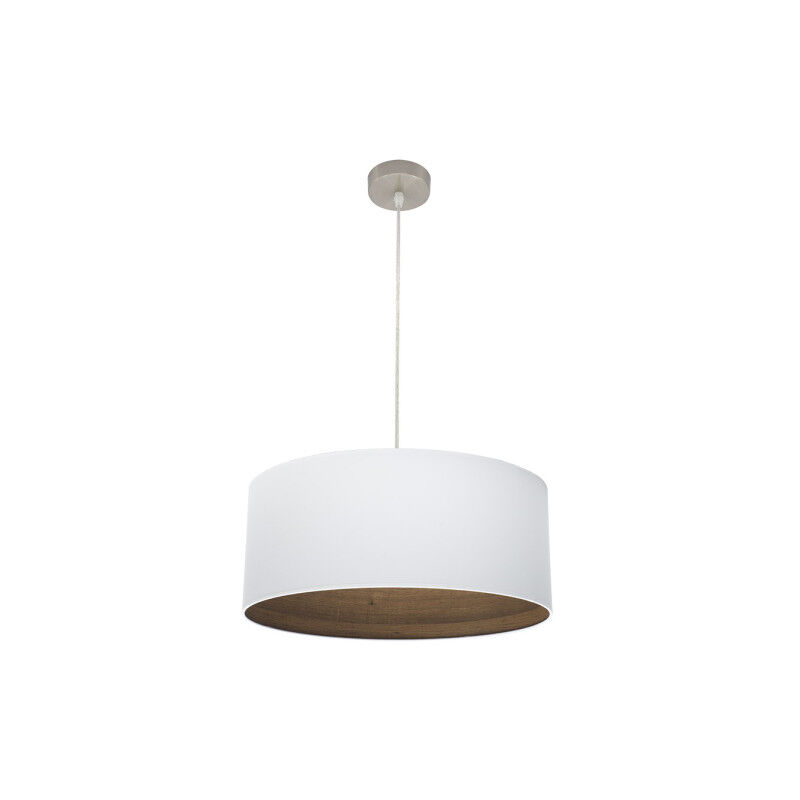 Fabrilamp - Tatiana Pendelleuchte 1xe27 Nickel/weiß-mad.dunkel Regx50x50 Cm