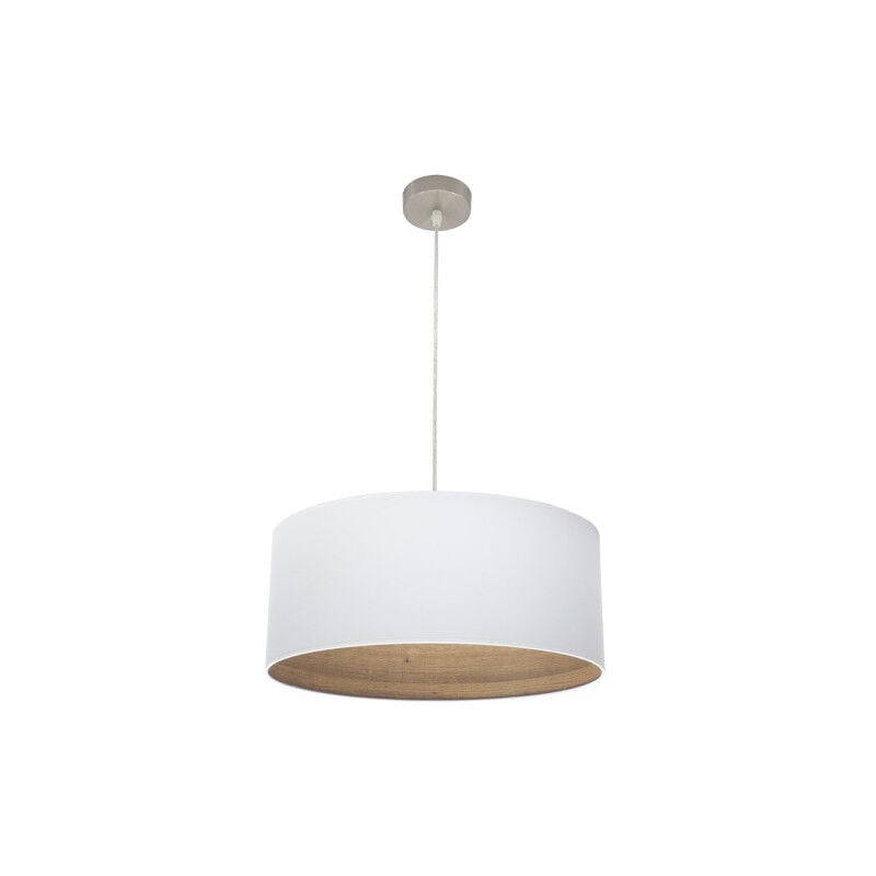 Fabrilamp - Hängeleuchte Tatiana 1xe27 Nickel/weiß-mad.klar Regx50x50 Cm