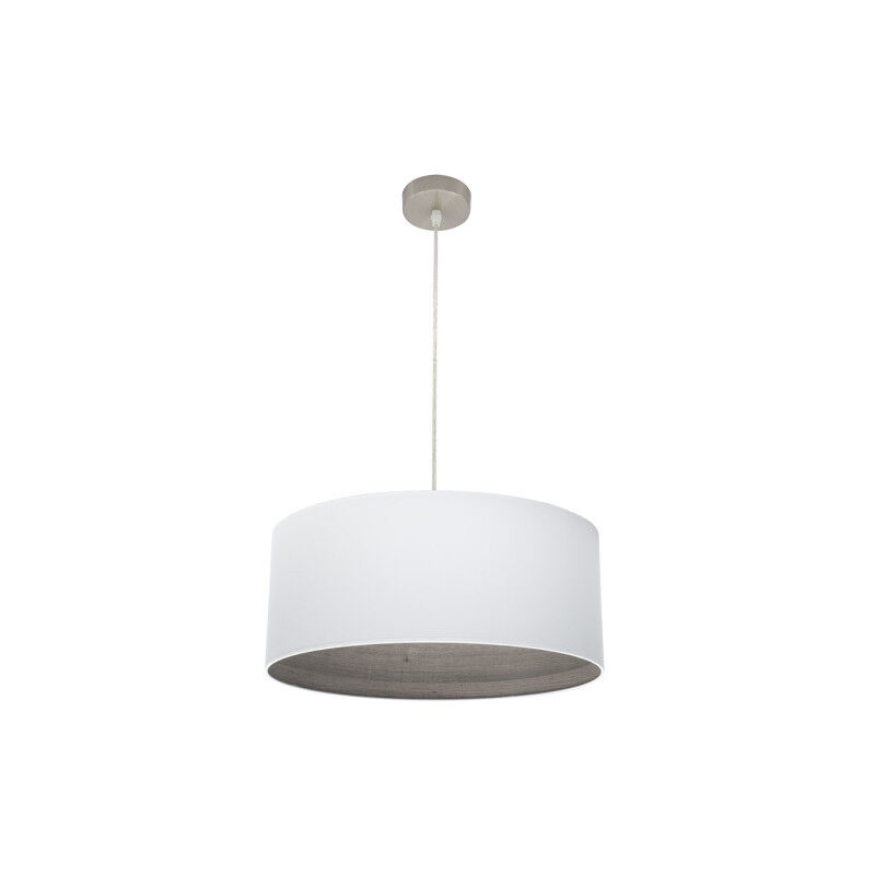 FABRILAMP Tatiana Pendelleuchte 1xe27 Nickel/weiß-mad.grau Regx50x50 Cm