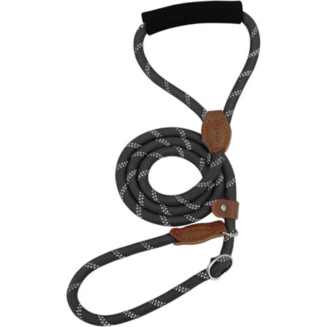 ANILLA PARA CORREA DE PERRO NEGRA AJUSTABLE 130cm L