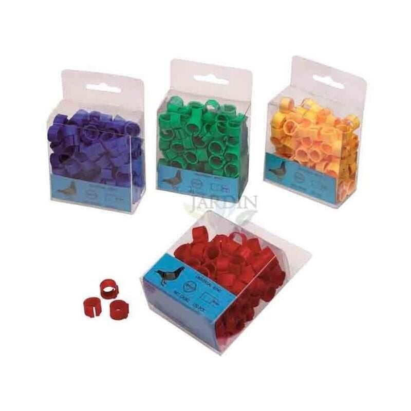 

Anilla plástica 8mm para palomas. 100 unidades - Verde