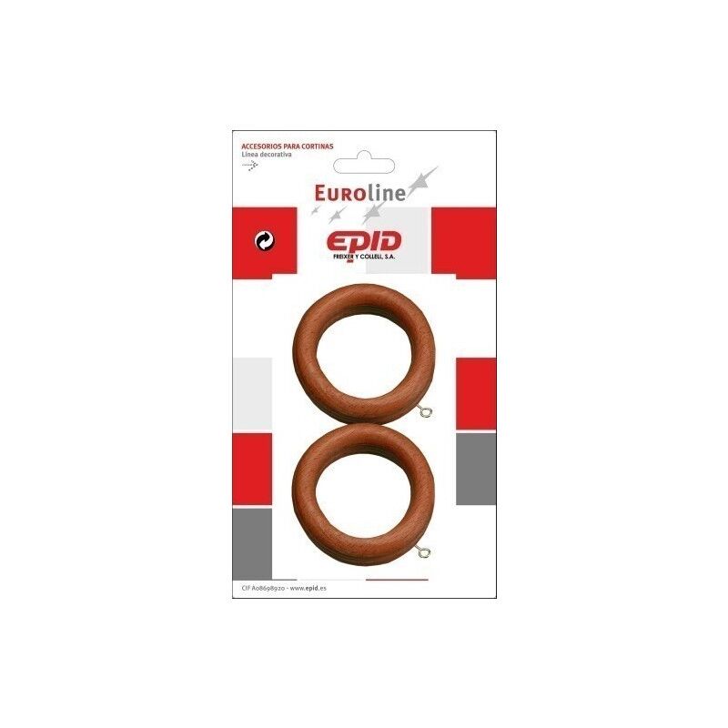 

Anilla Cortina 29Mm Hogar Madera Avellana Epid 6 Pz