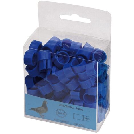Anillas para palomas - 8 mm - azules