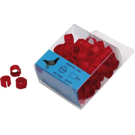 Anillas para palomas - 8 mm - rojas