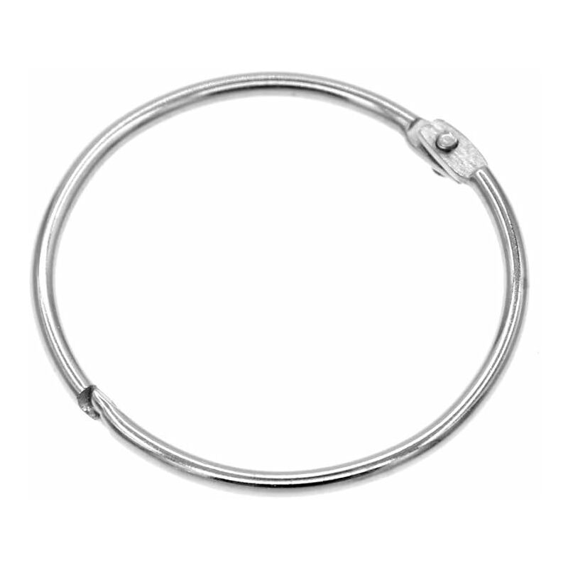 

Anillo de cortina de ducha de metal, fácil de abrir y cerrar, paquete de 20 hebillas de anillo plateado de 2 pulgadas para baño