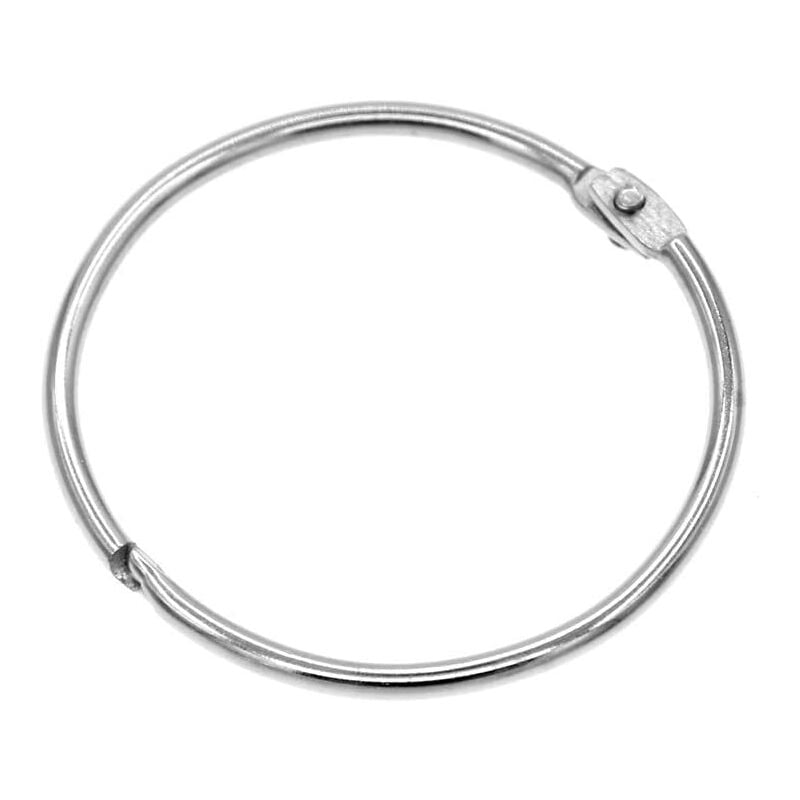

Anillo de cortina de ducha de metal, fácil de abrir y cerrar, paquete de 20 hebillas de anillo plateado de 2 pulgadas para baño