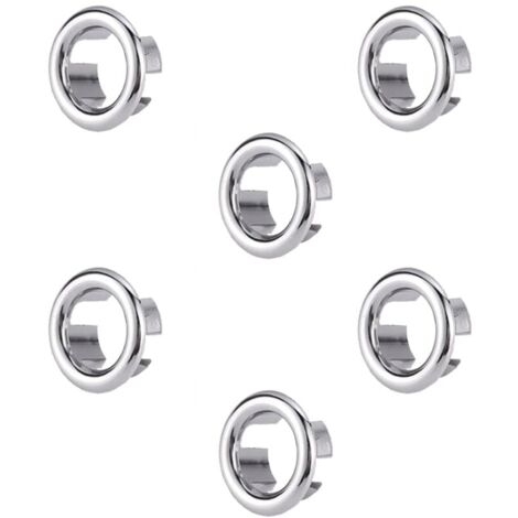 Anillo de desbordamiento para fregadero YMYNY, 6 piezas, tapa de desbordamiento para fregadero, para baño, cocina y fregadero