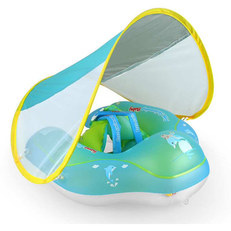 

Anillo de la natacion del bebe inflable con extraible Toldo flotante de piscina Swim Trainer, XL