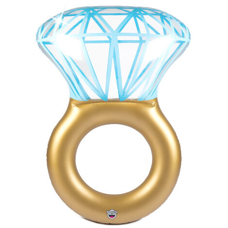 Anillo de natación de piscina para adultos con anillo de diamante inflable, anillo de natación inflable para adultos de 47 pulgadas