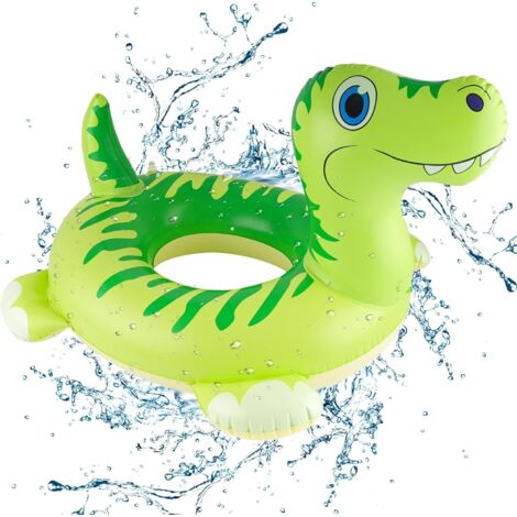 ANILLO DE NATACIÓN INFLABLE PARA NIÑOS BOYA DINOSAURIO VERDE 2-6 AÑOS
